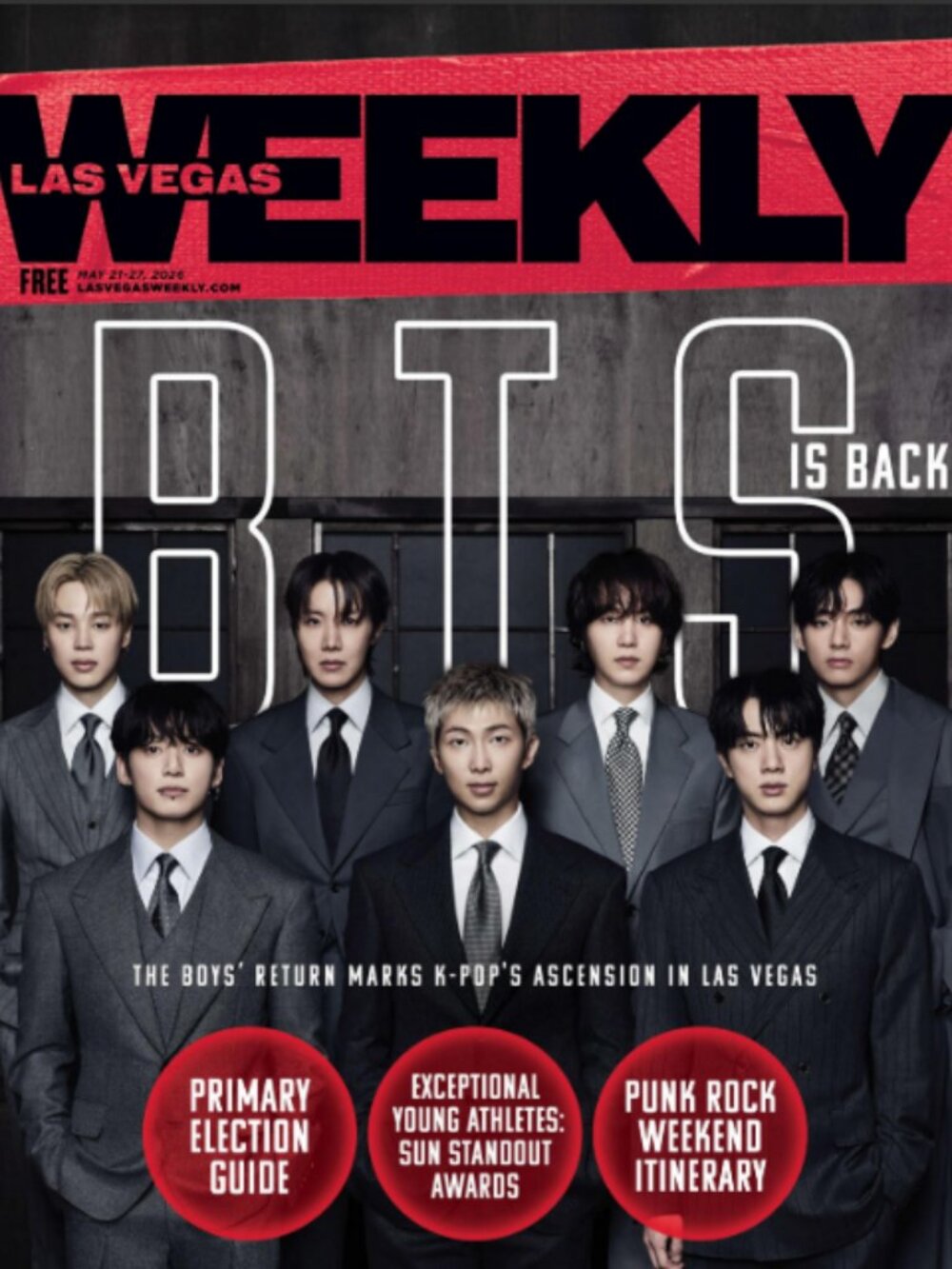 BTS Bangtan Boys Arirang Tour Las Vegas Weekly Magazine (May 21-27, 2026)